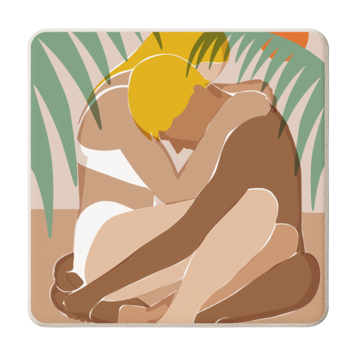 Cuddle All Day - personalised beer coaster by Uma Prabhakar Gokhale