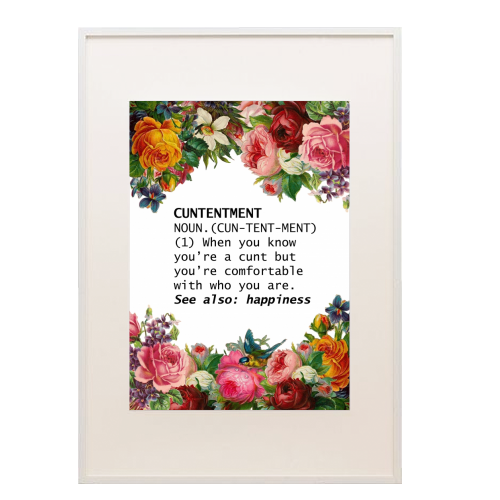 CUNTENTMENT - framed poster print by Wallace Elizabeth