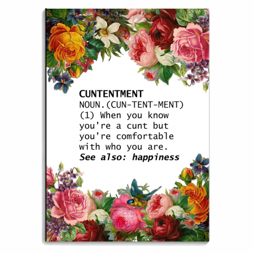 CUNTENTMENT - personalised A4, A5, A6 notebook by Wallace Elizabeth