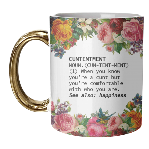 CUNTENTMENT - unique mug by Wallace Elizabeth