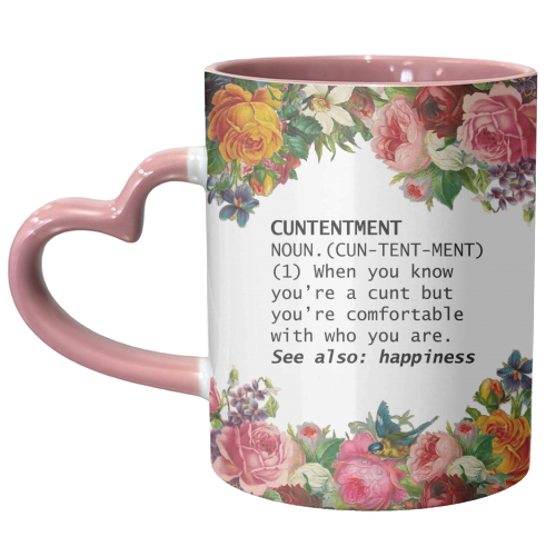 CUNTENTMENT - unique mug by Wallace Elizabeth