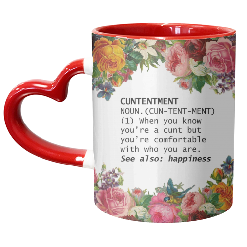 CUNTENTMENT - unique mug by Wallace Elizabeth