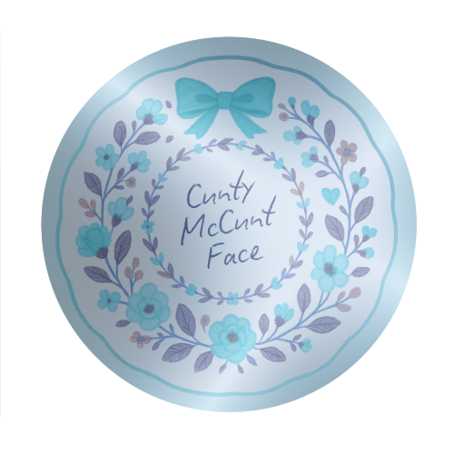 Cunty McCunt Face - Circle Sticker by Ms Doodle