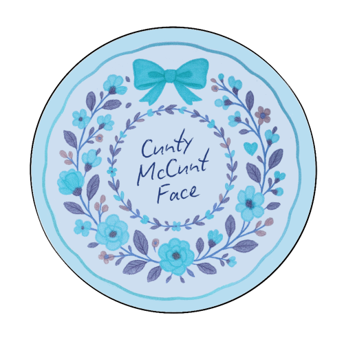 Cunty McCunt Face - Circle Sticker by Ms Doodle