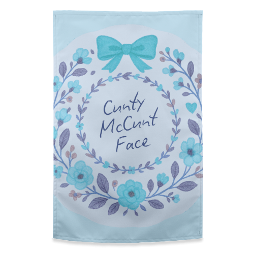 Cunty McCunt Face - funny tea towel by Ms Doodle