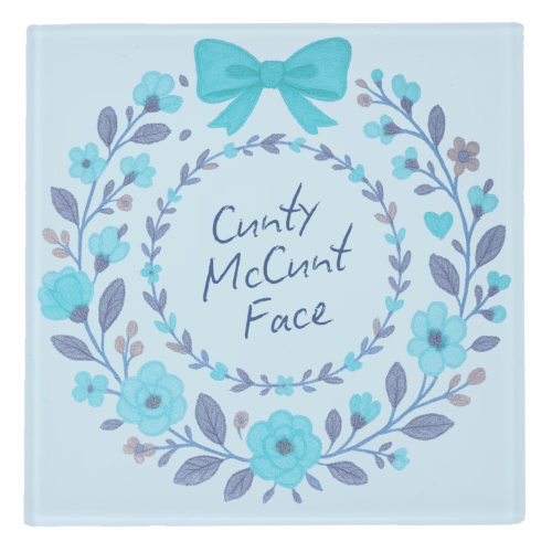 Cunty McCunt Face - personalised beer coaster by Ms Doodle