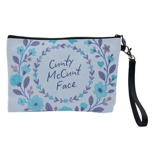 Cunty McCunt Face - pretty makeup bag by Ms Doodle