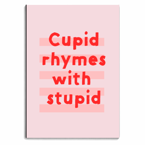 Cupid rhymes with stupid - personalised A4, A5, A6 notebook by Ania Wieclaw