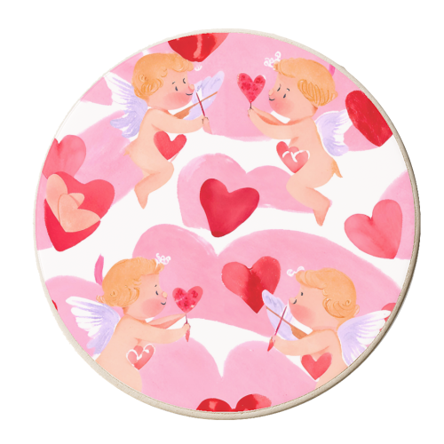 Cupid's love - personalised beer coaster by haris kavalla