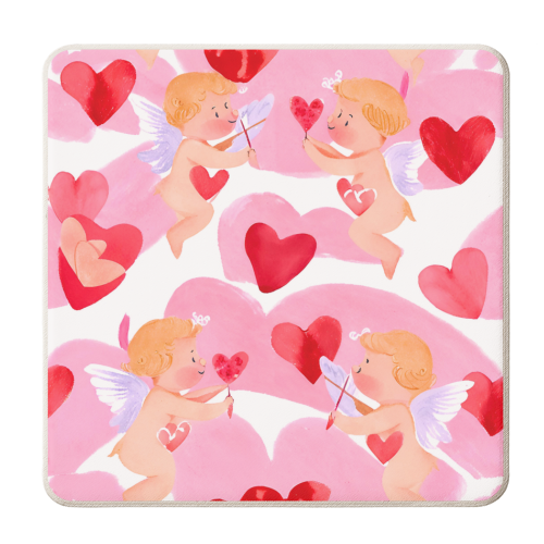 Cupid's love - personalised beer coaster by haris kavalla