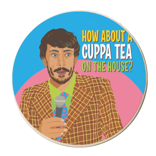 Cuppa Tea On The House - personalised beer coaster by Claire Atwood