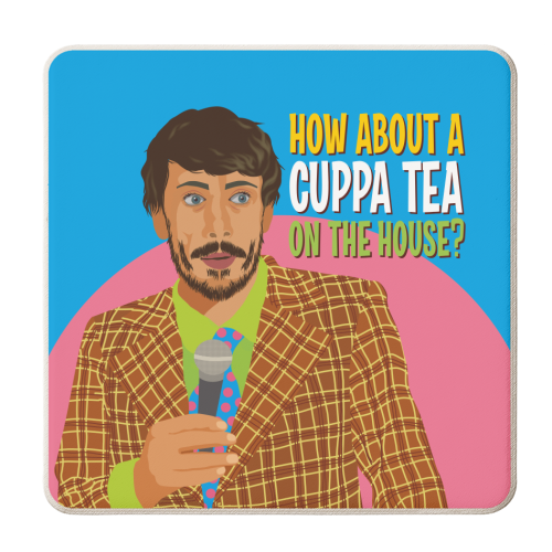 Cuppa Tea On The House - personalised beer coaster by Claire Atwood