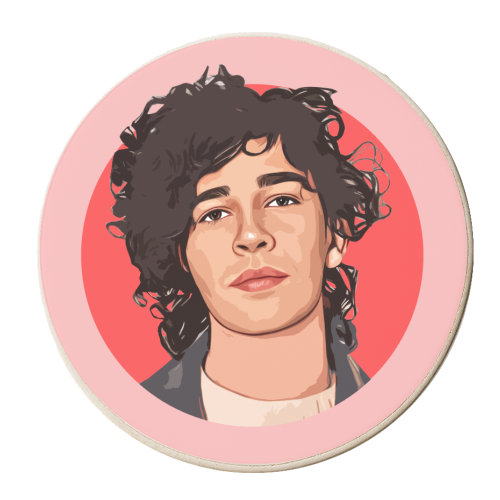 Curly Matt - personalised beer coaster by DOLLY WOLFE