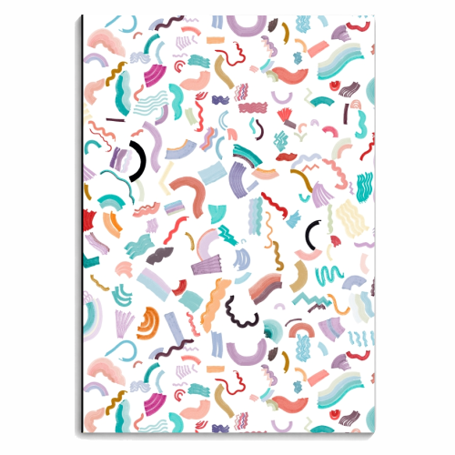 Curly ZigZag Marker Stripes - personalised A4, A5, A6 notebook by Ninola Design