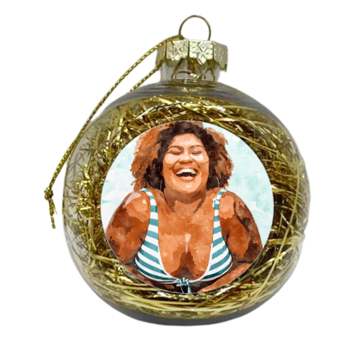 Curvy & Happy - xmas bauble by Uma Prabhakar Gokhale
