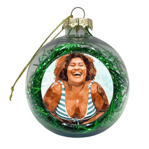 Curvy & Happy - xmas bauble by Uma Prabhakar Gokhale