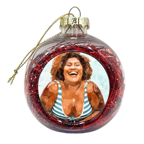 Curvy & Happy - xmas bauble by Uma Prabhakar Gokhale