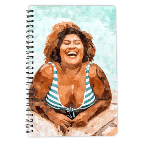 Curvy & Happy - personalised A4, A5, A6 notebook by Uma Prabhakar Gokhale