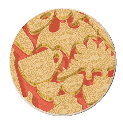 custard creams - personalised beer coaster by John Holcroft