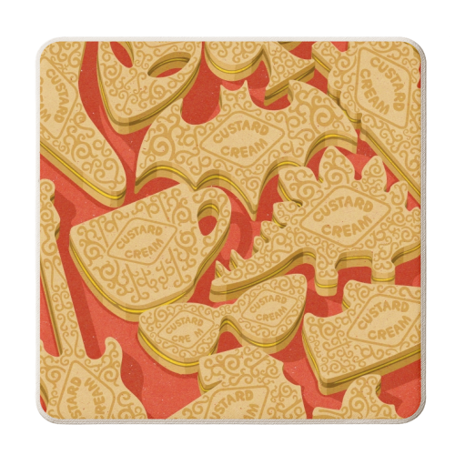 custard creams - personalised beer coaster by John Holcroft