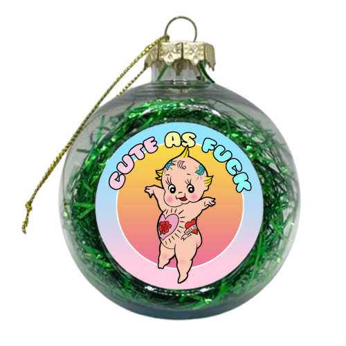 Cute As Fuck! - xmas bauble by Bite Your Granny