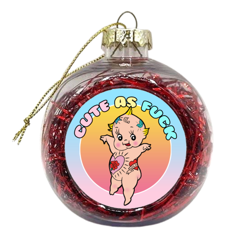 Cute As Fuck! - xmas bauble by Bite Your Granny