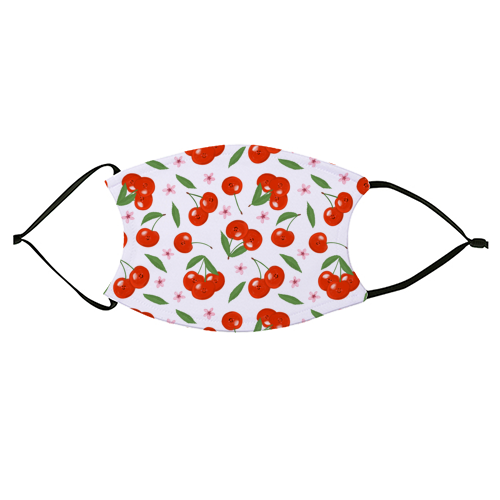 Cute cherry pattern - face cover mask by PixieDrew