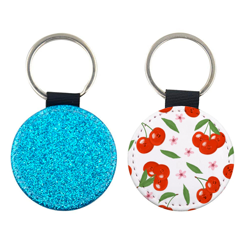 Cute cherry pattern - keyring by PixieDrew