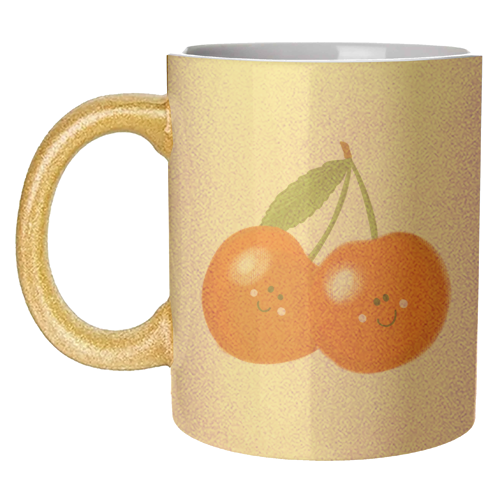 Cute cherry pattern - unique mug by PixieDrew