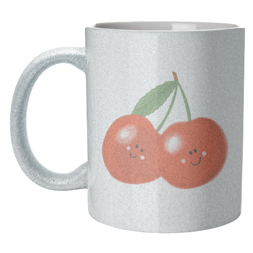 Cute cherry pattern - unique mug by PixieDrew