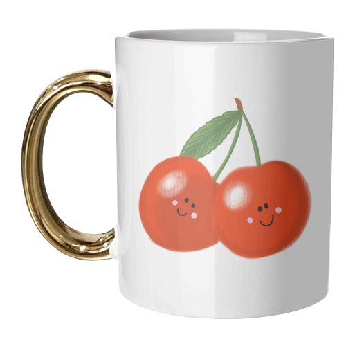 Cute cherry pattern - unique mug by PixieDrew