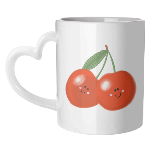 Cute cherry pattern - unique mug by PixieDrew