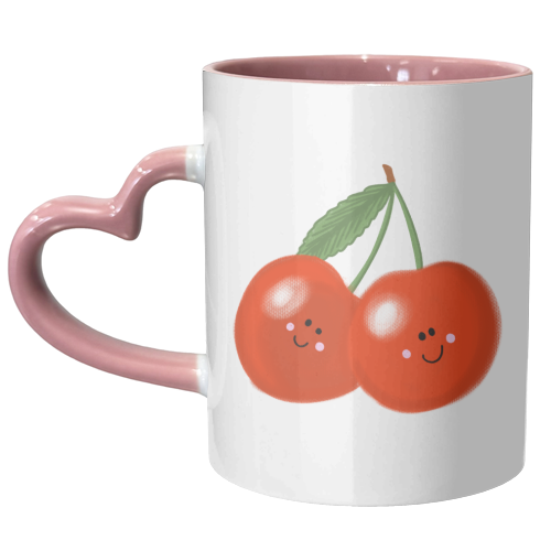 Cute cherry pattern - unique mug by PixieDrew