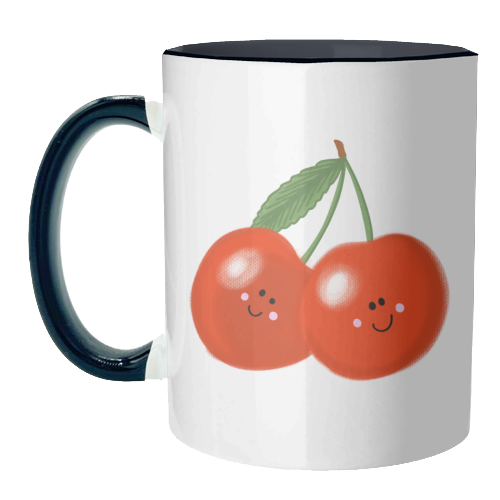 Cute cherry pattern - unique mug by PixieDrew