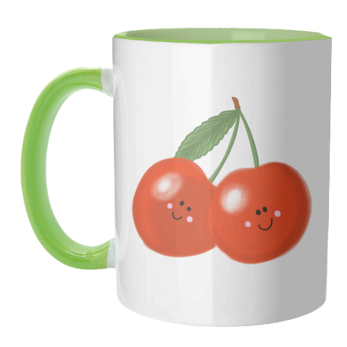 Cute cherry pattern - unique mug by PixieDrew