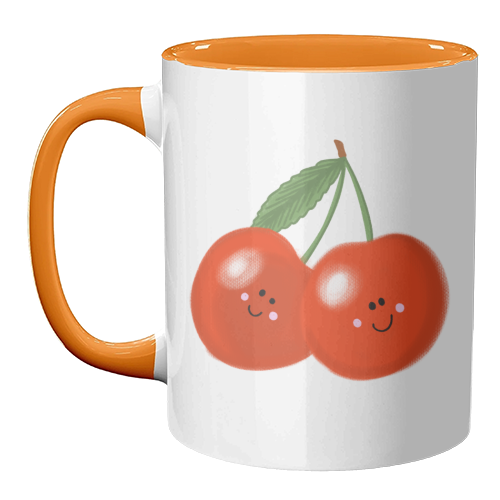 Cute cherry pattern - unique mug by PixieDrew