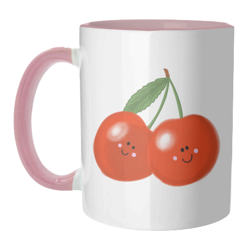Cute cherry pattern - unique mug by PixieDrew