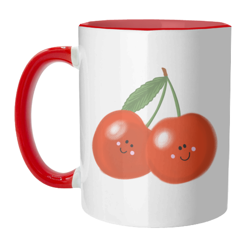 Cute cherry pattern - unique mug by PixieDrew