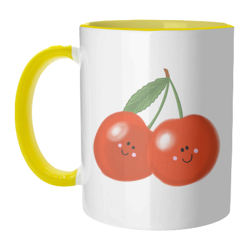 Cute cherry pattern - unique mug by PixieDrew