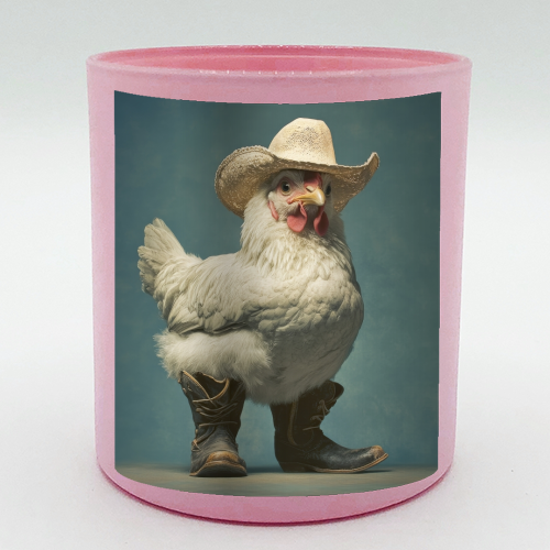 Cute chicken with boots - scented candle by DejaReve