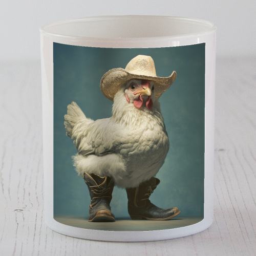 Cute chicken with boots - scented candle by DejaReve