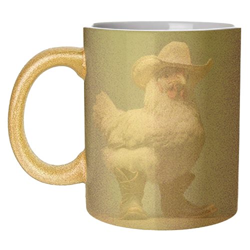 Cute chicken with boots - unique mug by DejaReve