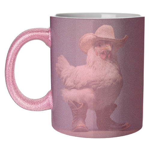 Cute chicken with boots - unique mug by DejaReve