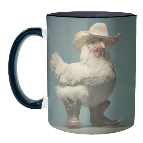Cute chicken with boots - unique mug by DejaReve
