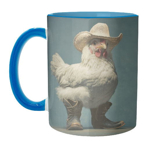 Cute chicken with boots - unique mug by DejaReve