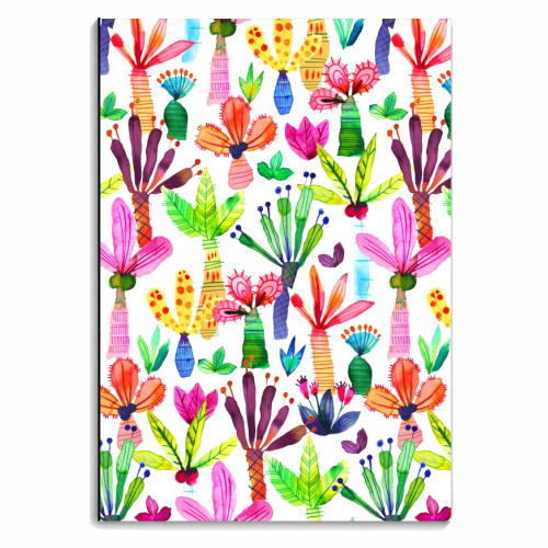 Cute Colorful Palms Garden - personalised A4, A5, A6 notebook by Ninola Design