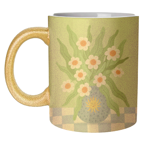 Cute flower sun vase - unique mug by Katie Brookes