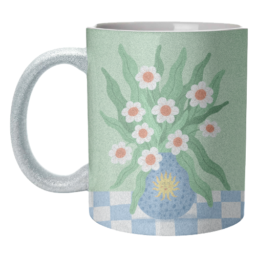 Cute flower sun vase - unique mug by Katie Brookes