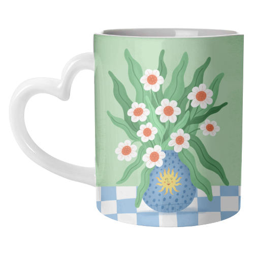 Cute flower sun vase - unique mug by Katie Brookes