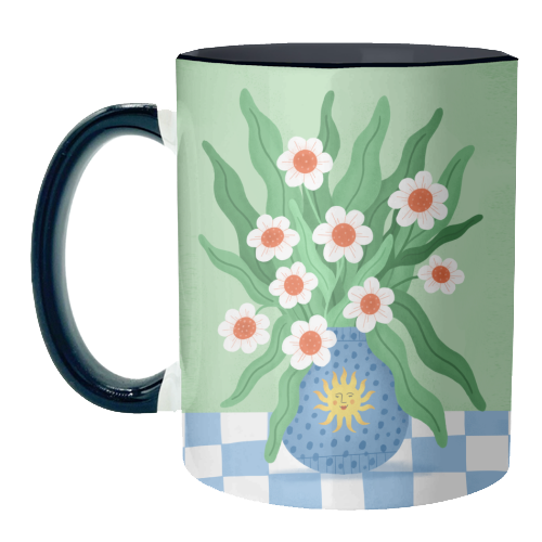 Cute flower sun vase - unique mug by Katie Brookes
